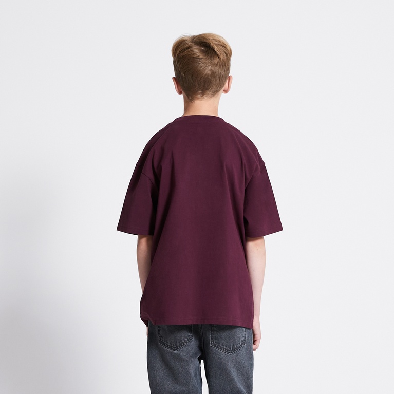 Heavy Tee "William star" Light Burgundy