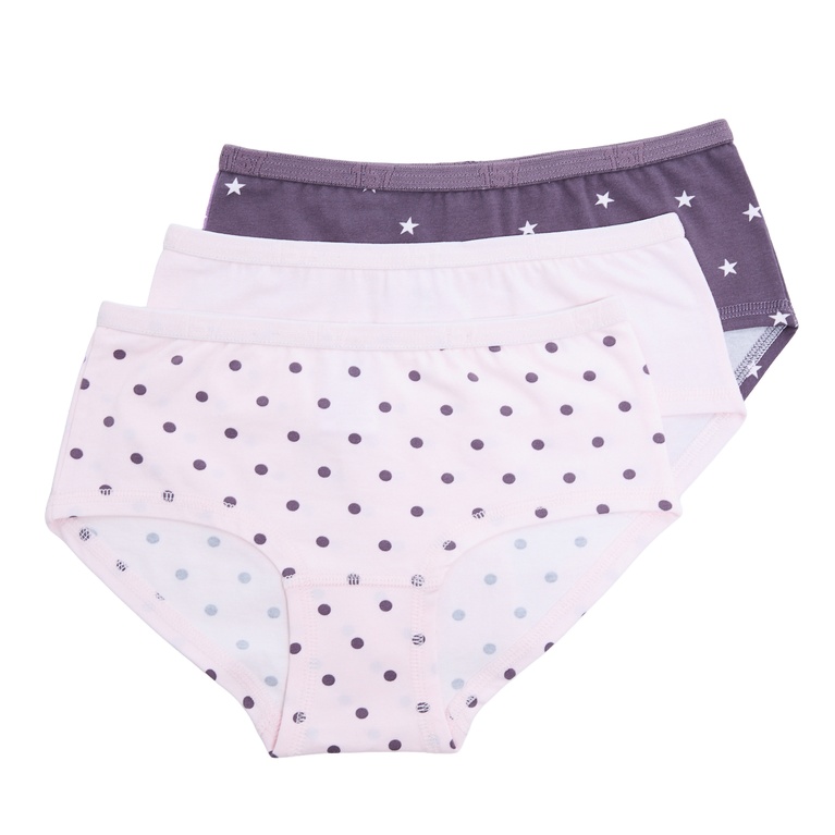 3-pack hipster briefs "Edith star" Light Pink