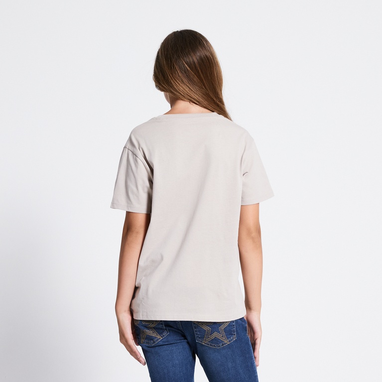 Printed tee "Dusty star" Beige 4