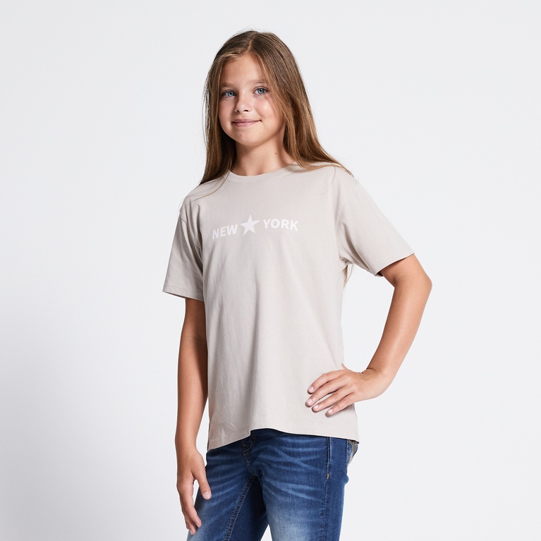 Printed tee "Dusty star" Beige 4