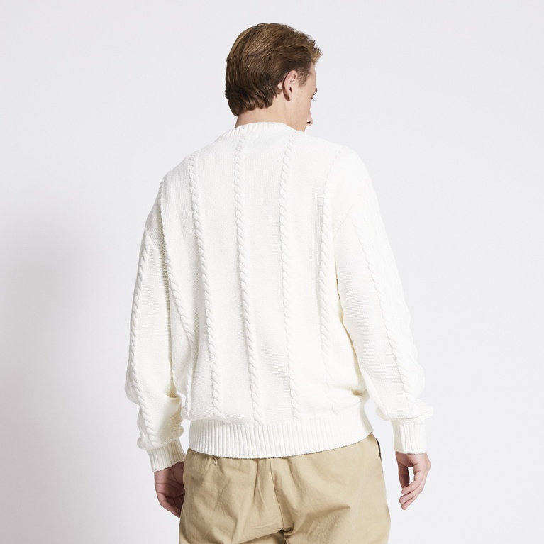 Pullover mit Zopfstrickmuster "Cain"