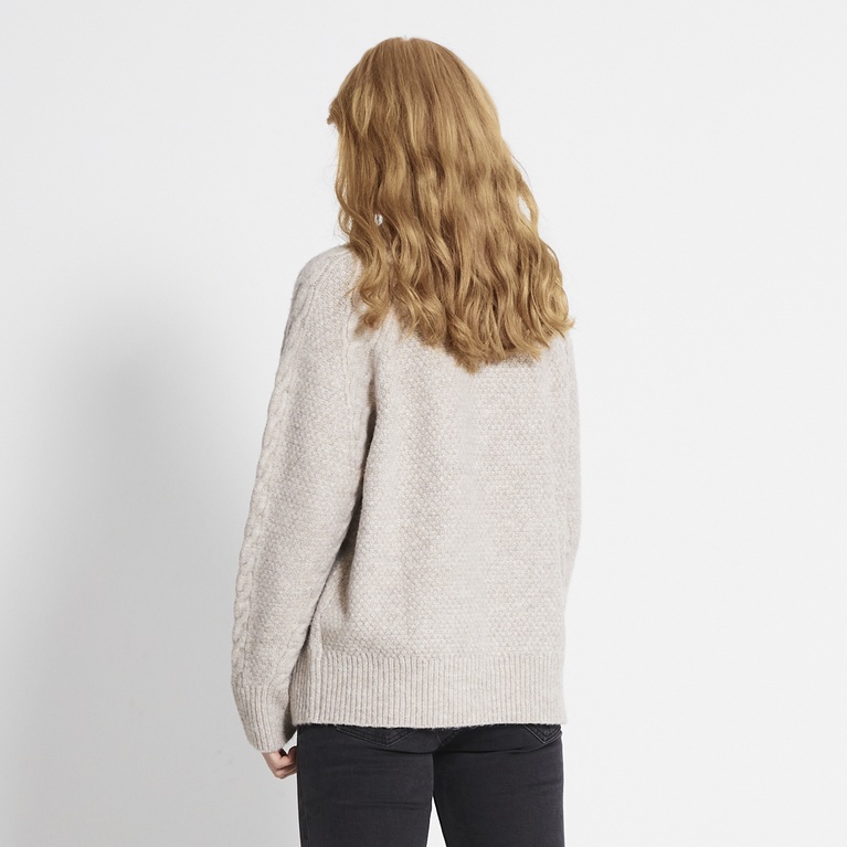 Pullover mit Zopfstrickmuster "Sandy"