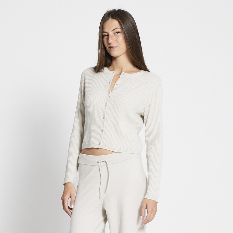 Rib-knit cardigan "Jannike"