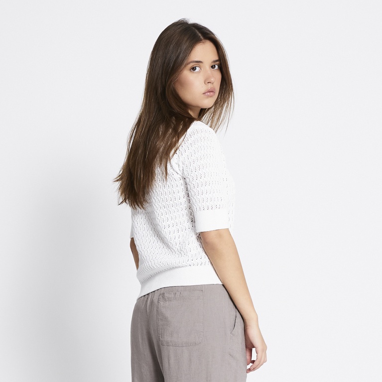 Mönsterstickad tröja "Viola"