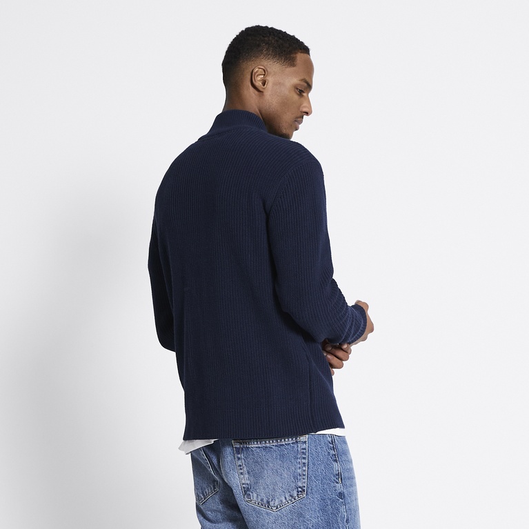 Zip knit cardigan "Frippe"