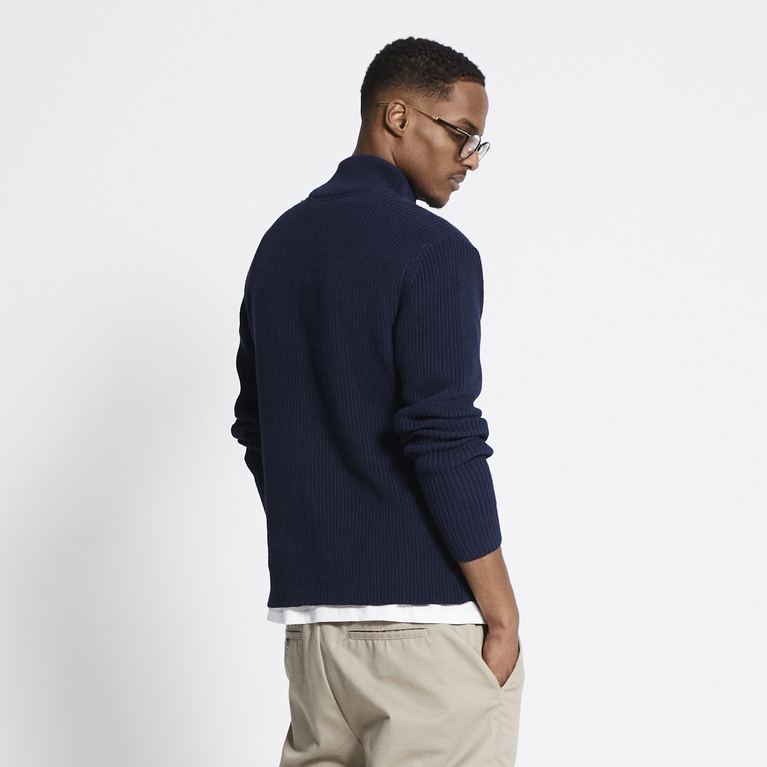 Half-zip knit sweater "Frans"