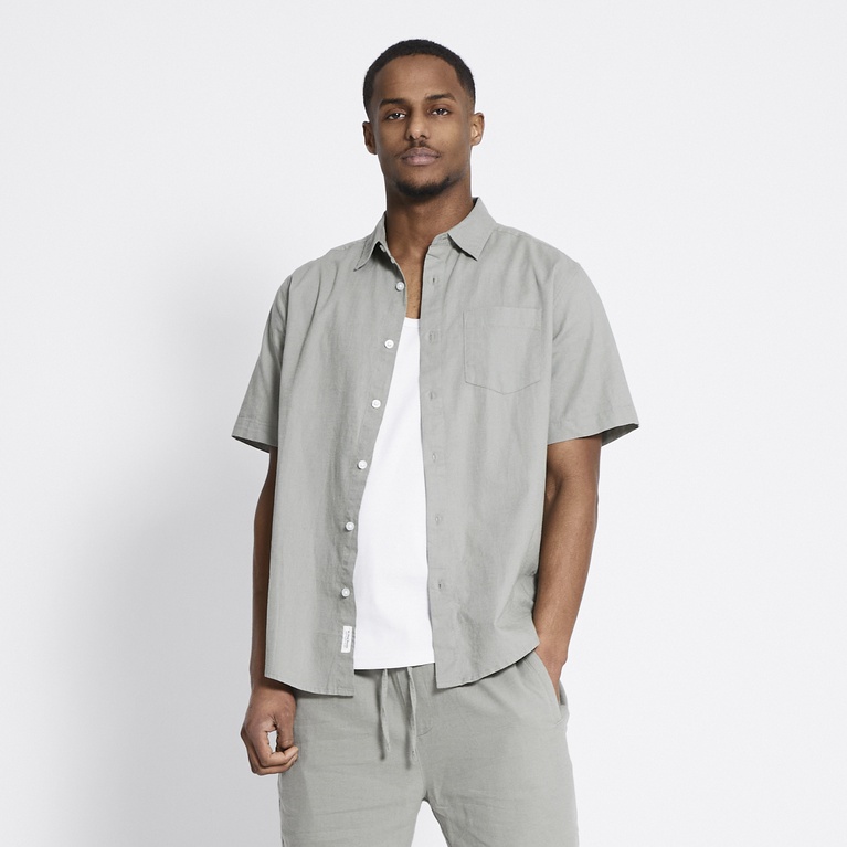 Short sleeve linen blend shirt "Isak"