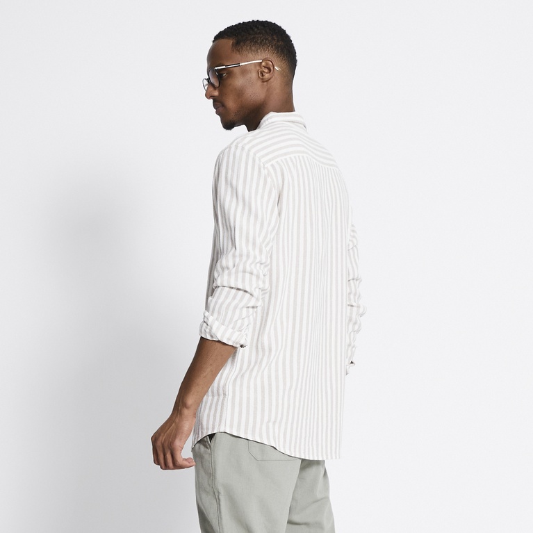 Linen blend shirt "Lucas Stripe"
