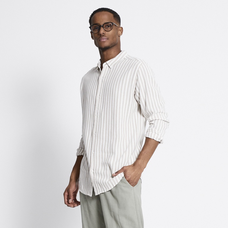 Linen blend shirt "Lucas Stripe"