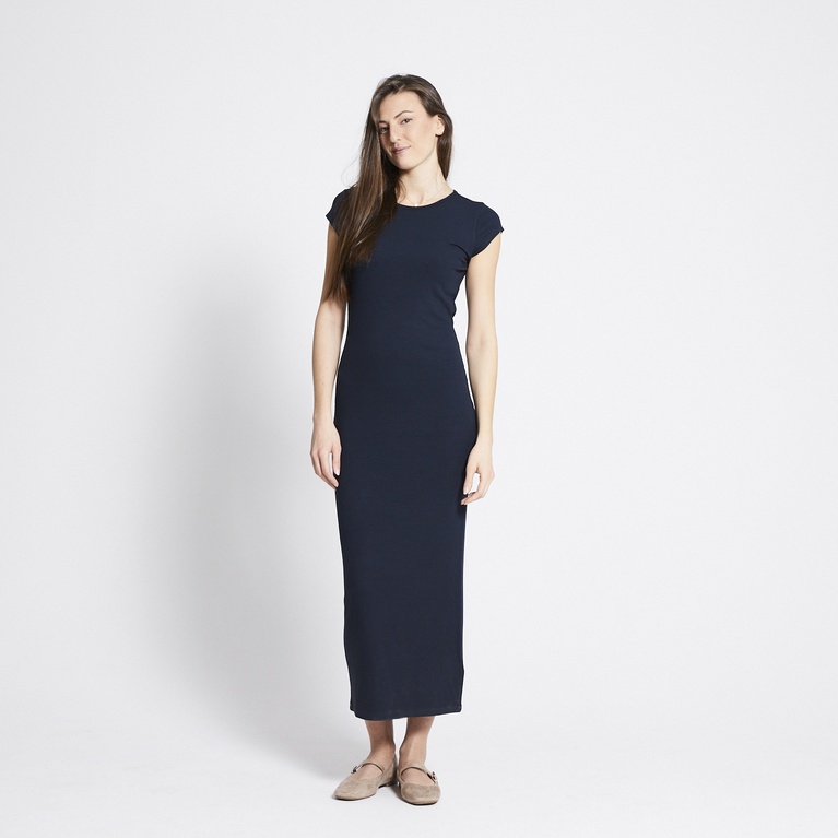 Geripptes Kleid "Cap sleeve dress" Geripptes Kleid "Cap sleeve dress"
