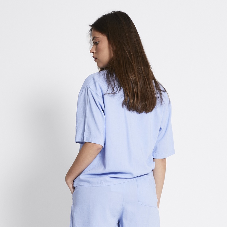 Kurzarm-Leinenbluse "Dana"