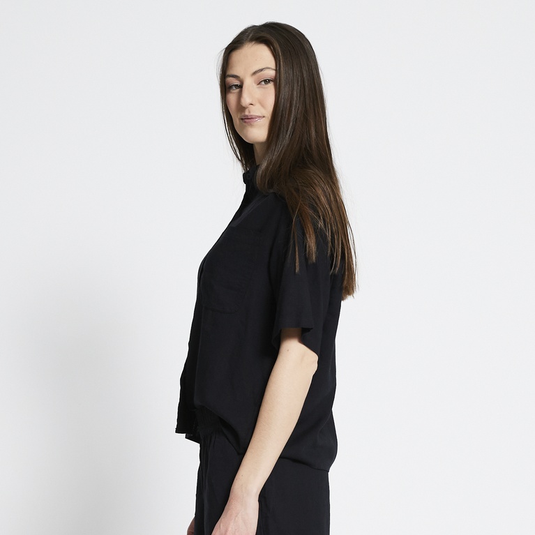 Kurzarm-Leinenbluse "Dana"