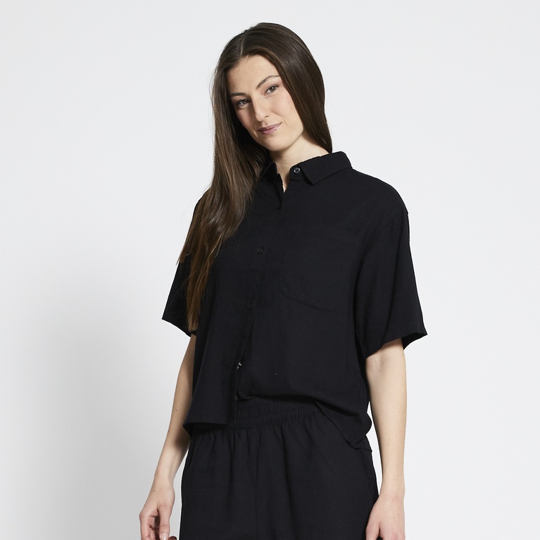 Kurzarm-Leinenbluse "Dana"