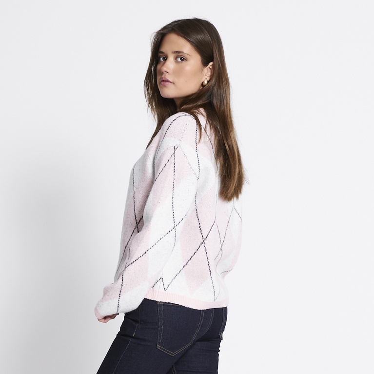 Jacquardstrikket genser "Hazel"