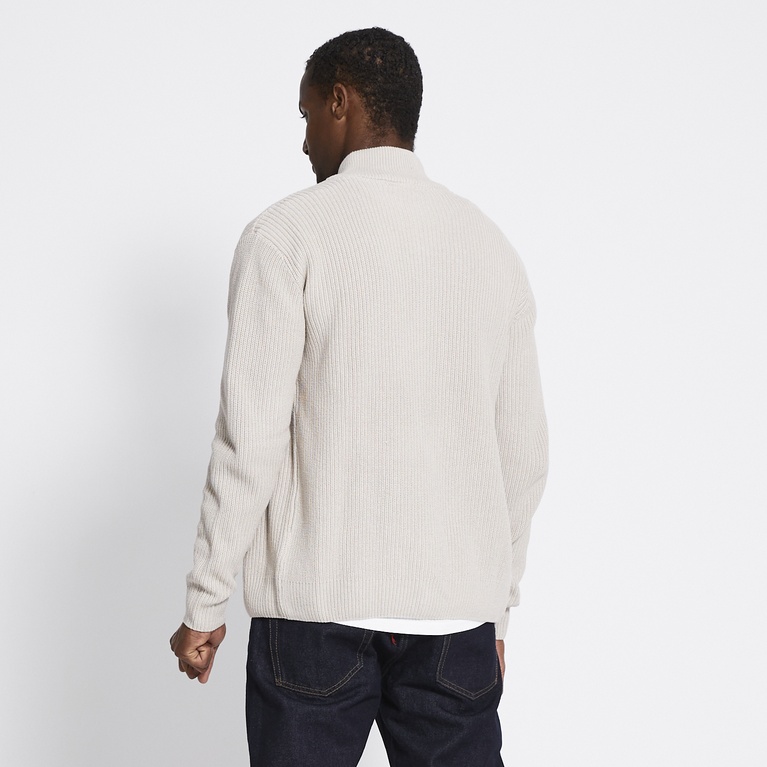 Zip knit cardigan "Frippe"