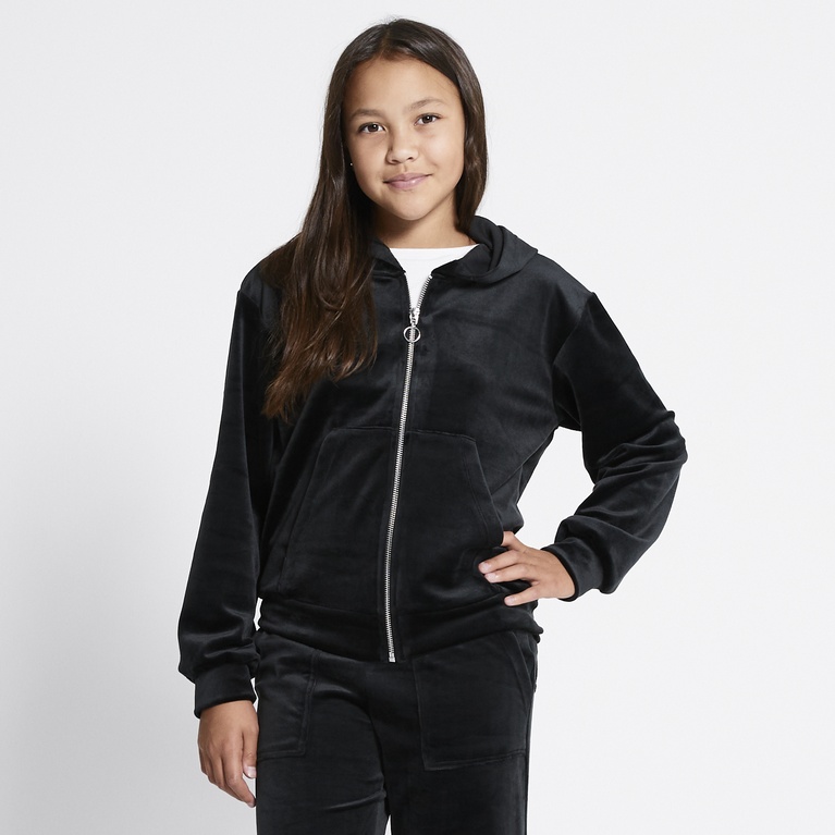 Velours-Kapuzenpullover "Ellie star"