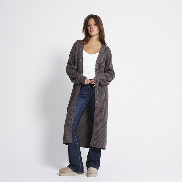 Ribbed knit cardigan dress "Lindsey"