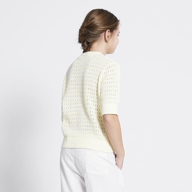 Crochet knit tee "Viola star"