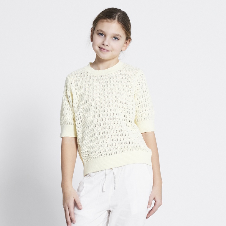 Crochet knit tee "Viola star"