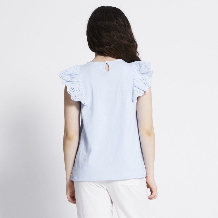 Broderie Frill Top "Kira"