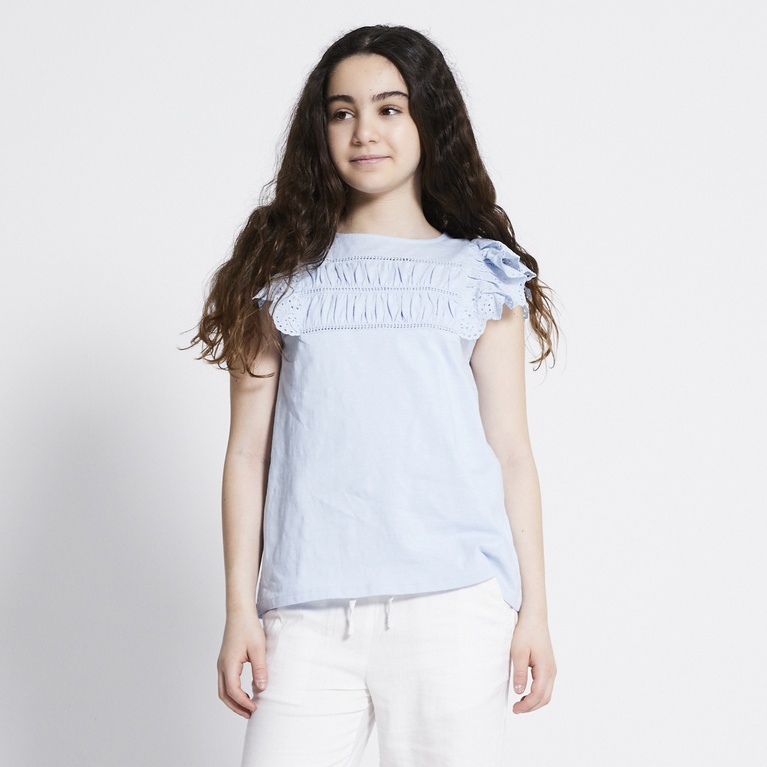 Broderie Frill Top "Kira"