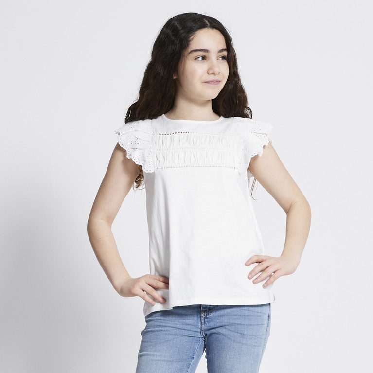 Broderie Frill Top "Kira"