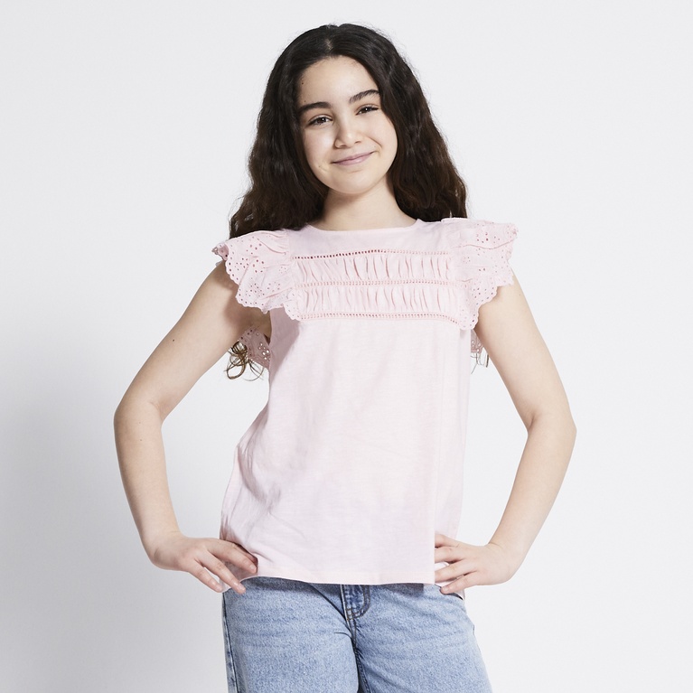 Broderie Frill Top "Kira"