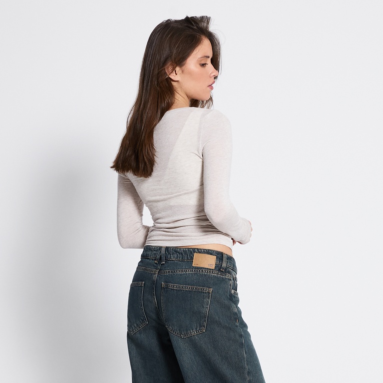 Sheer long-sleeve top "Zinna"