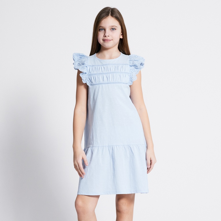Broderie frill dress "Siv"