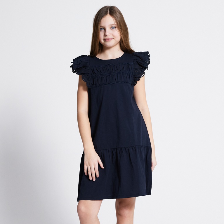 Broderie frill dress "Siv"