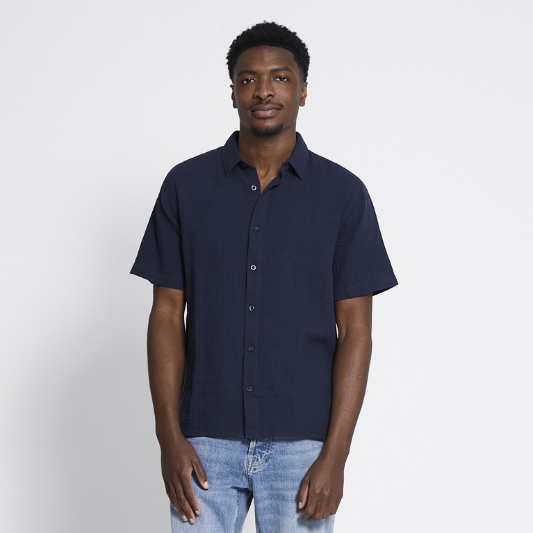 Short sleeve shirt Isak Muslin