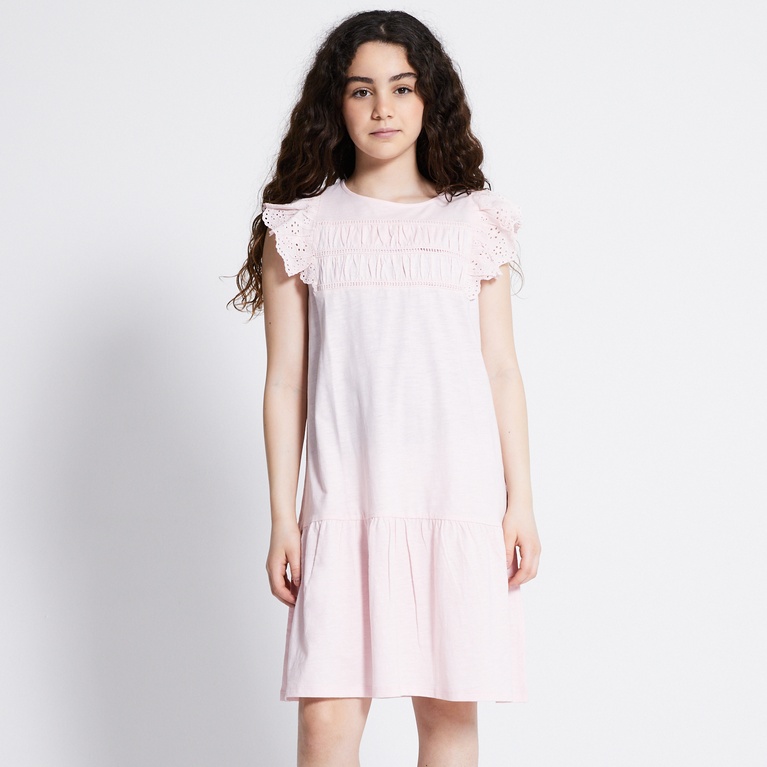Broderie frill dress "Siv"