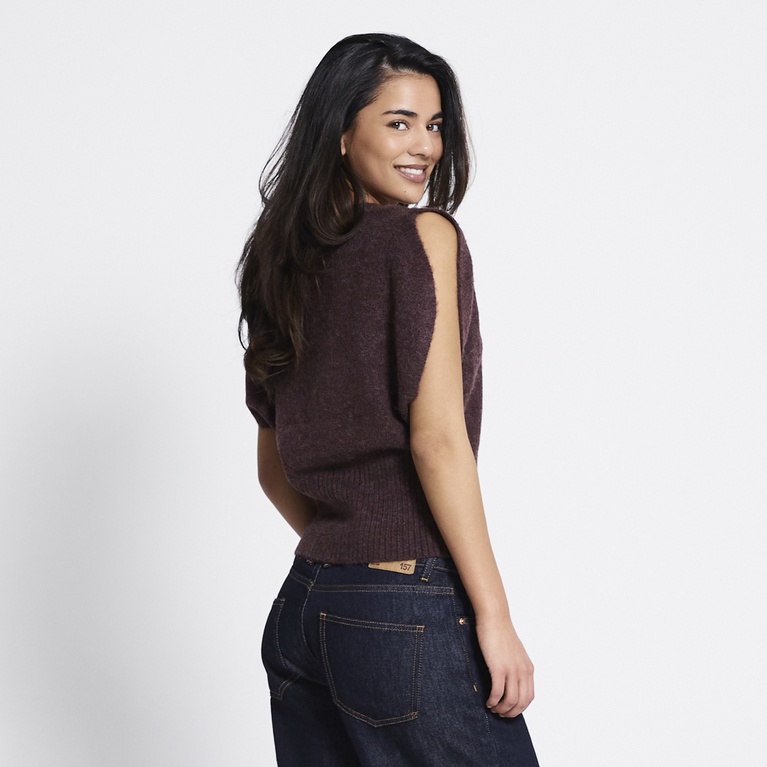 Cap sleeve knit top "Alisa"