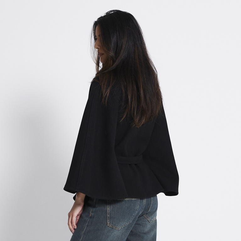 Belt cape jacket "Kellie"