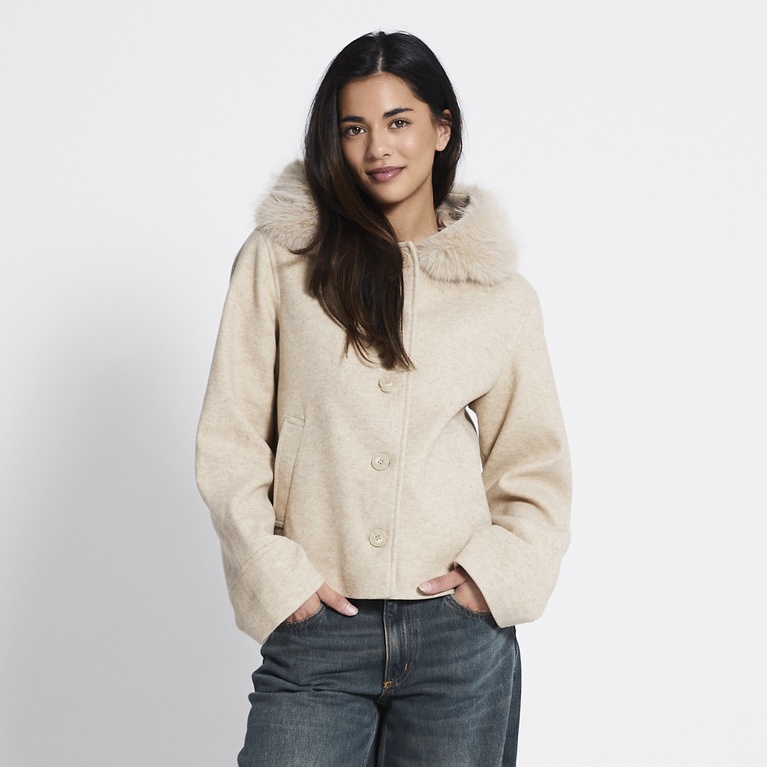 Faux fur collar jacket "Lovalie"