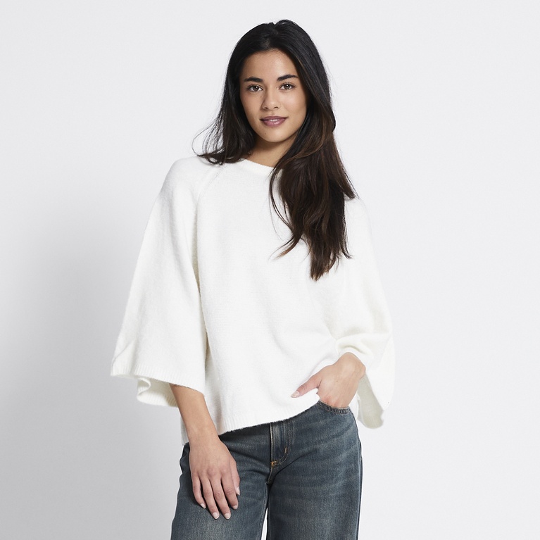 Wide sleeve knit tee "Perla"