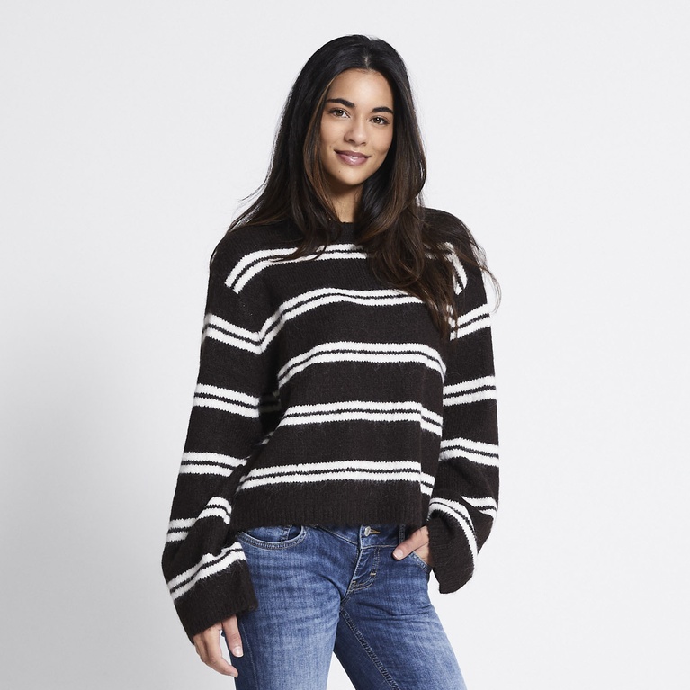 Crew-neck knit sweater "Elena"