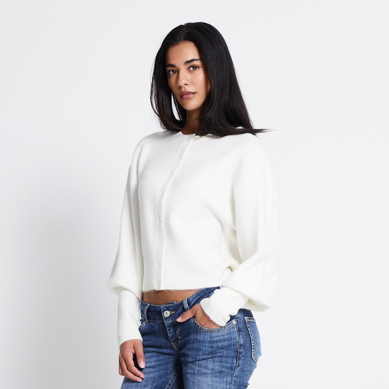Fitted knit cardigan "Pebble"