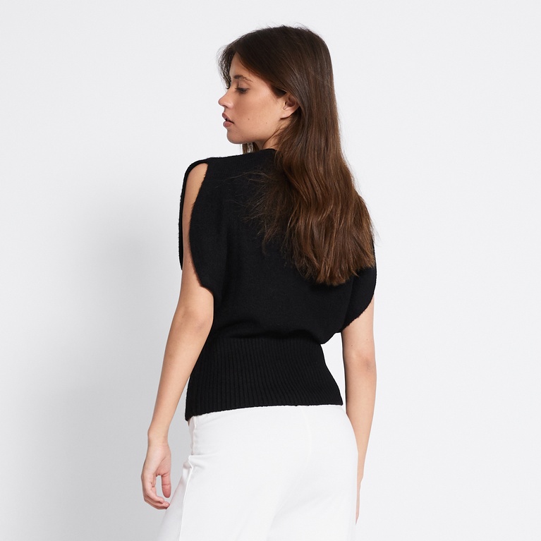 Cap sleeve knit top "Alisa"