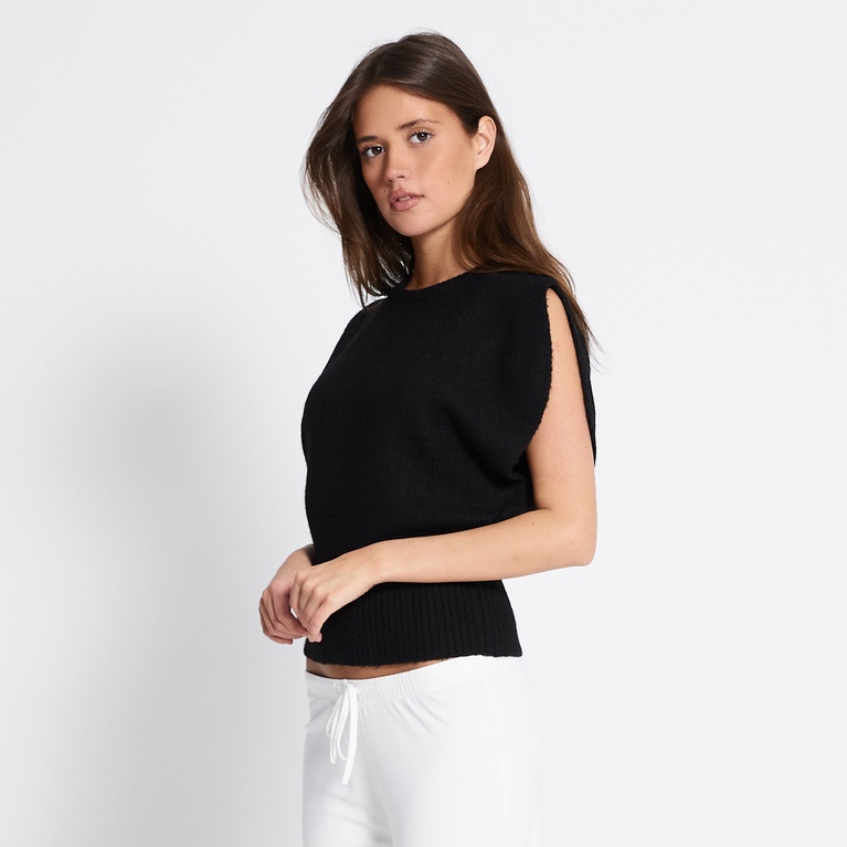 Cap sleeve knit top "Alisa"