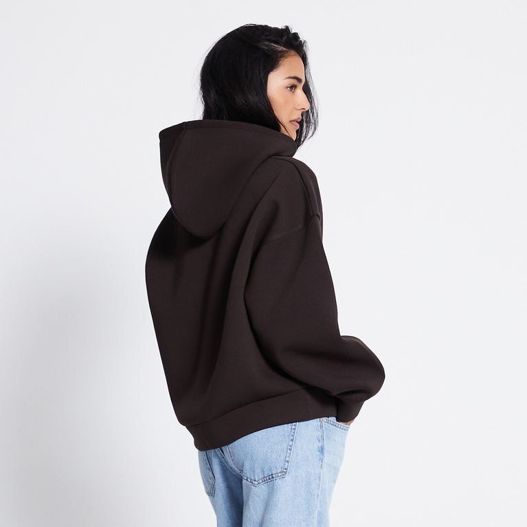 Boxy scuba zip hoodie "Lumi"