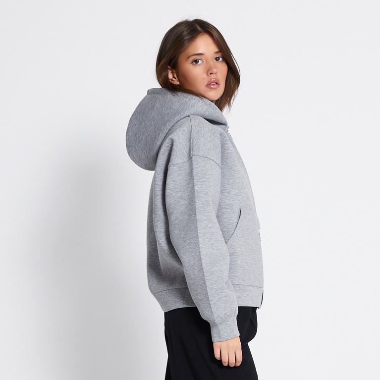 Boxy scuba zip hoodie "Lumi"