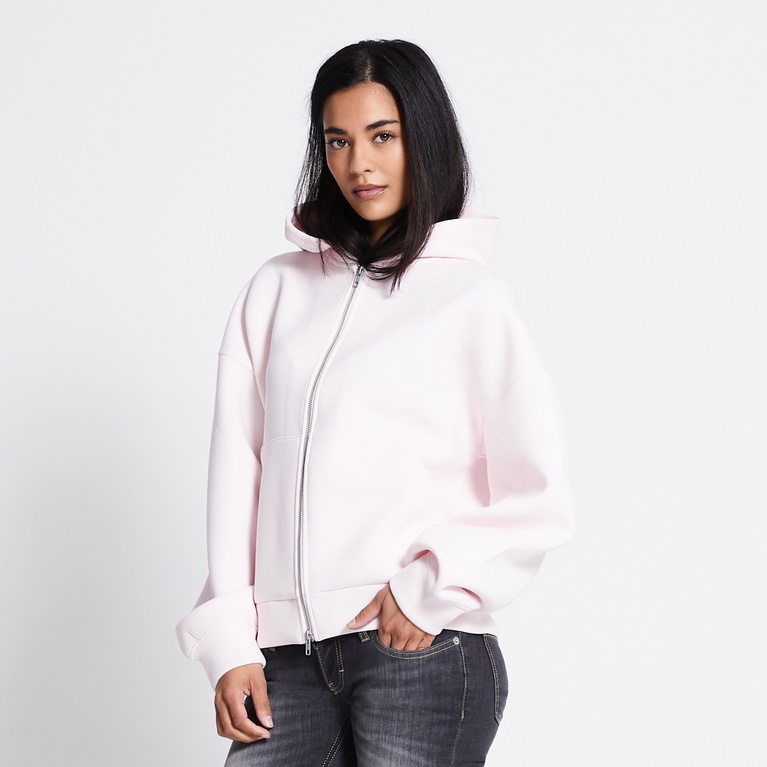 Boxy scuba zip hoodie "Lumi"