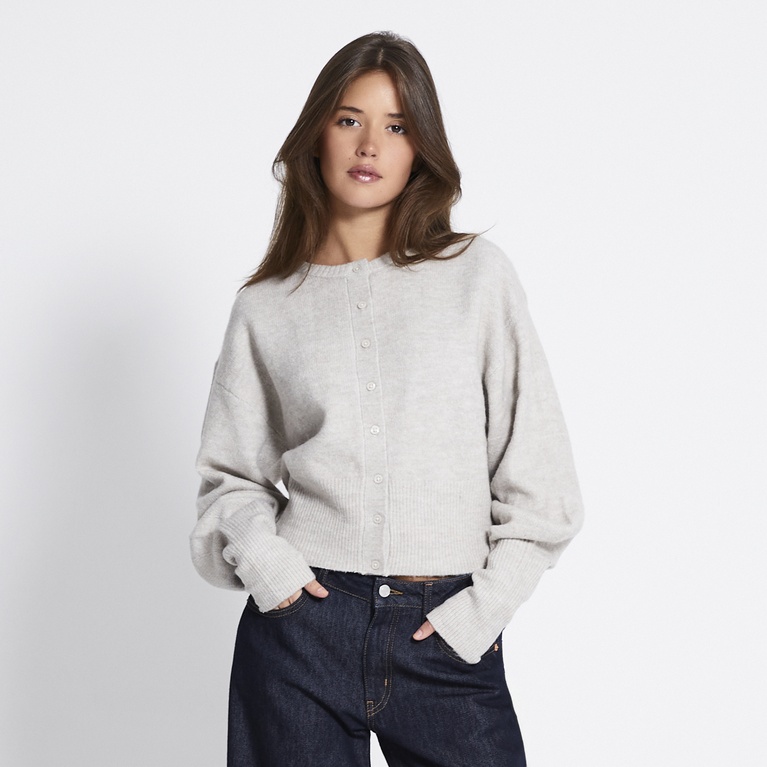 Fitted knit cardigan "Pebble"