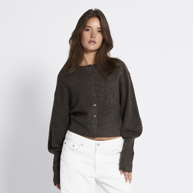 Fitted knit cardigan "Pebble"