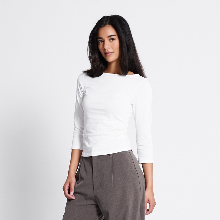 Boat neck 3/4 sleeve top "Desire"