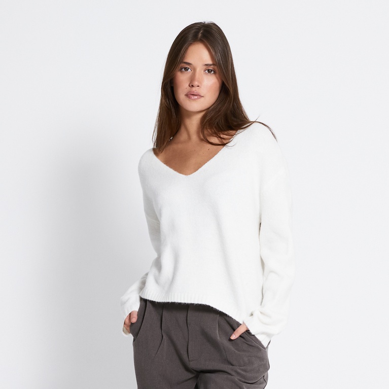 V-neck knit sweater "Keira"