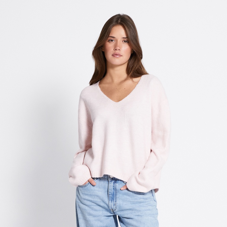 V-neck knit sweater "Keira"