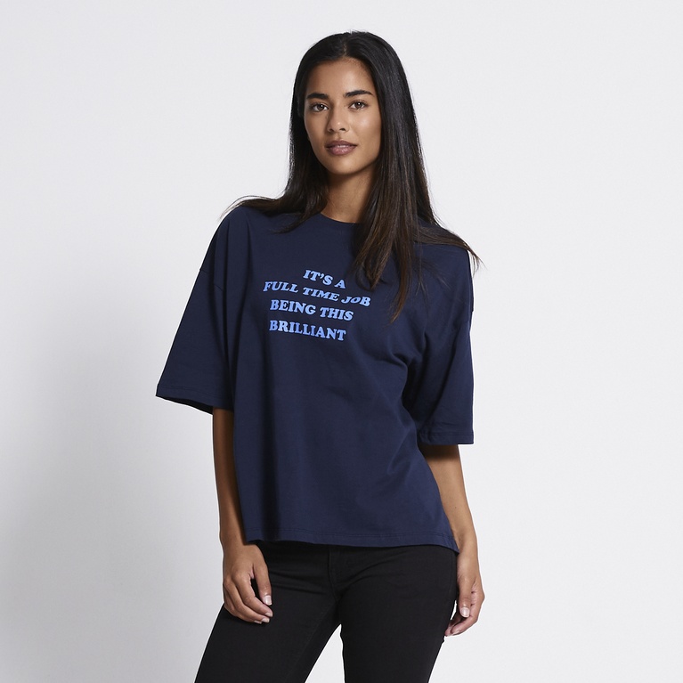 Printed boxy tee "April"