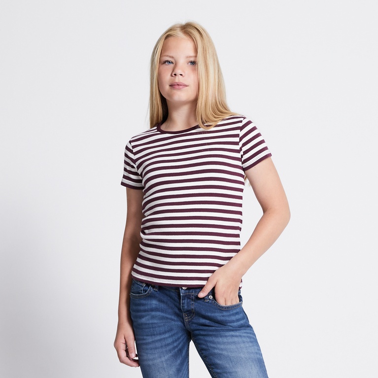 Ribbed tee "Ronja stripe"